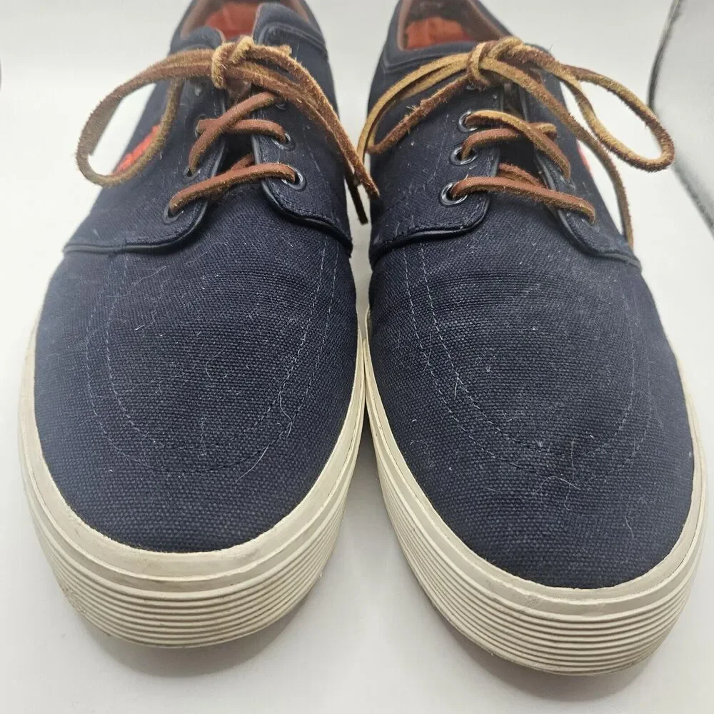 POLO PALPH LAUREN MENS CANVAS‎ FAXON LOW SNEAKER DENIM NAVY SIZE 12D